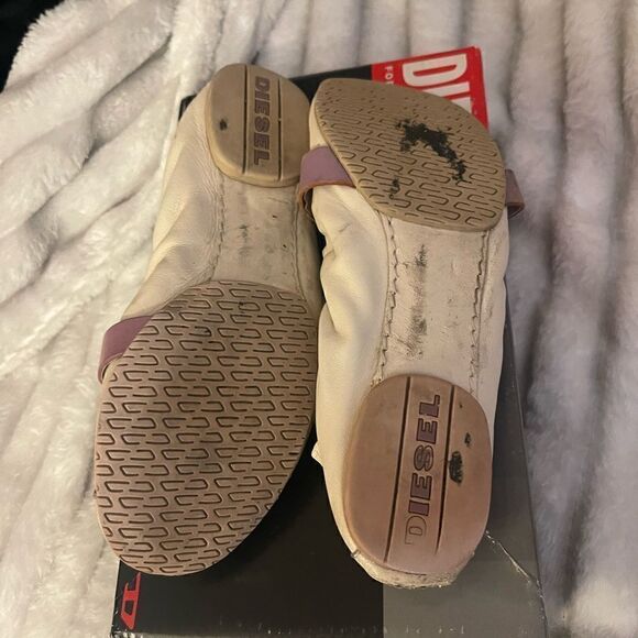 Diesel flats/shoes cream & purple size 6.5 - Picture 4 of 6
